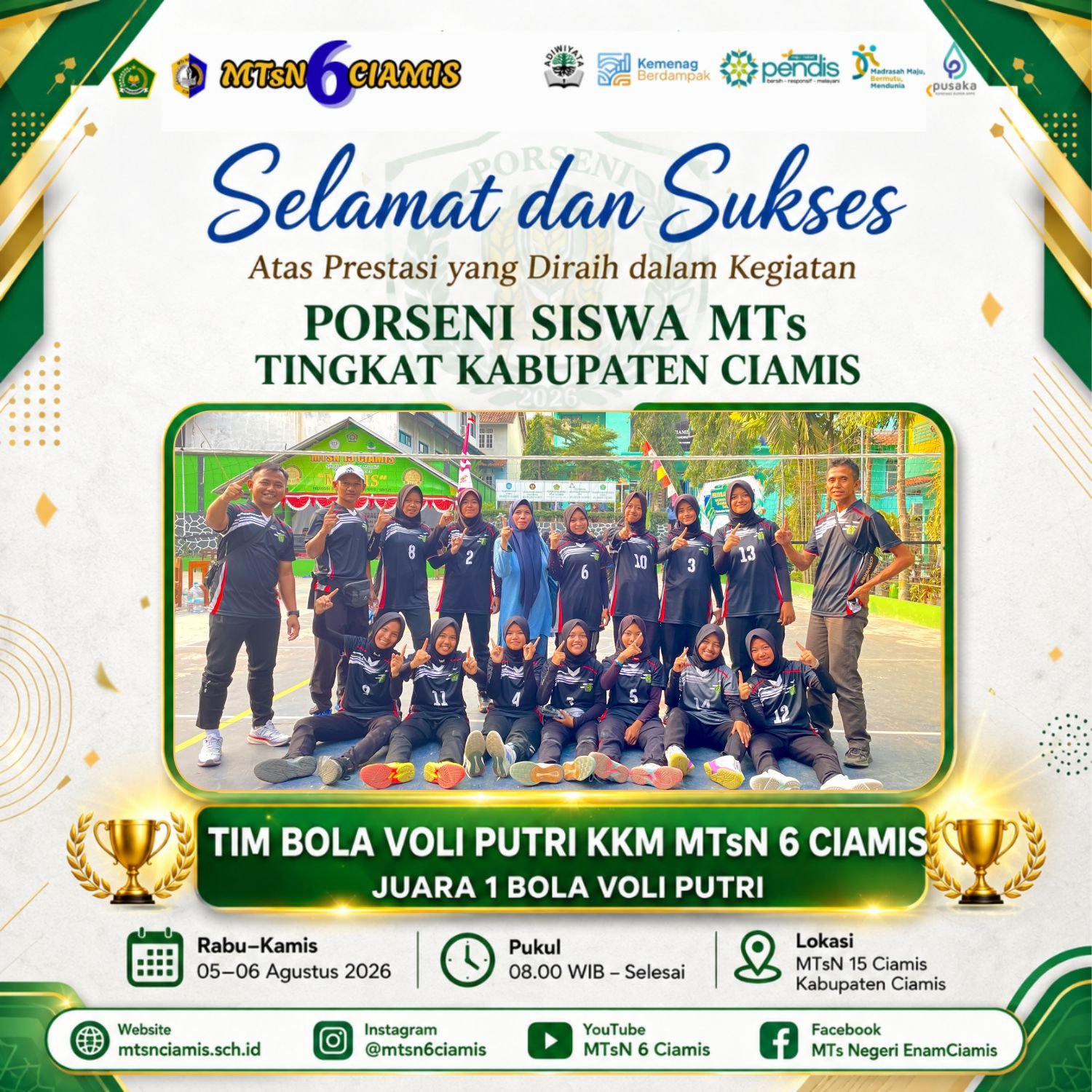 Selamat dan Sukses Tim Bola Voly